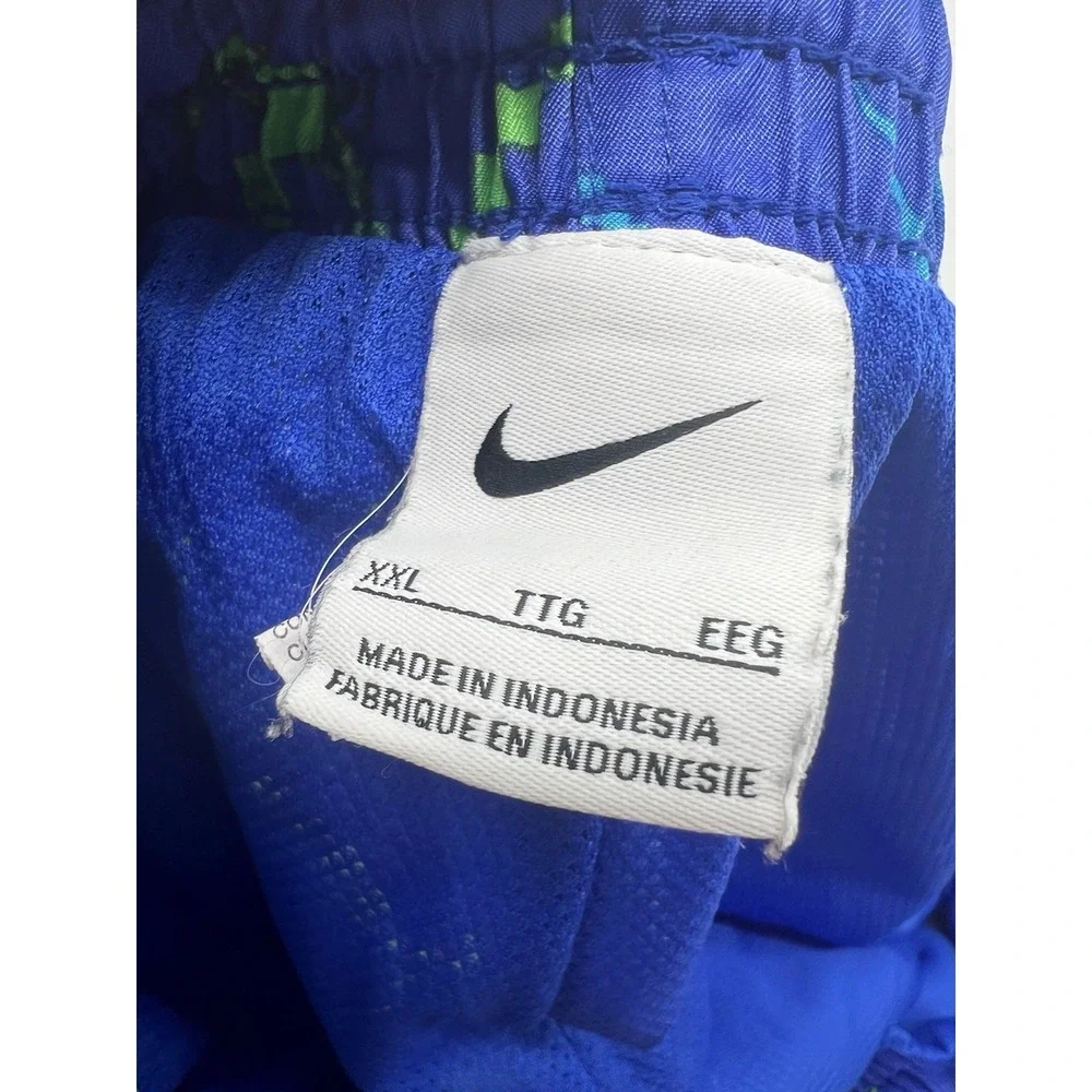 Nike Swim Trunks Shorts XXL Blue Green Yellow AOP Digital 36 6.5